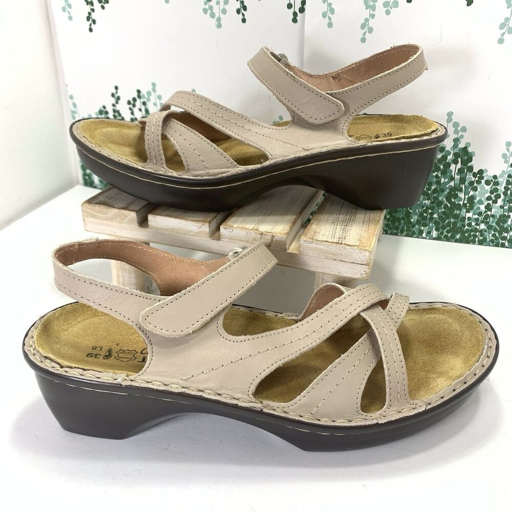 Naot Womens Leather Cross Strappy Comfort Walking Sandals Size 39 EU Or 8-8.5 US